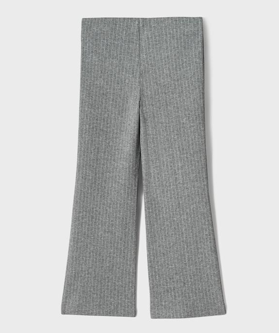 Pantalon rayé en maille coupe flare fille vue3 - GEMO (ENFANT) - GEMO