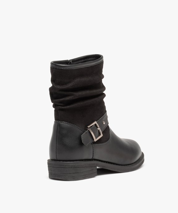 Boots fille unies style rock à bride ornée de clous vue4 - GEMO (ENFANT) - GEMO