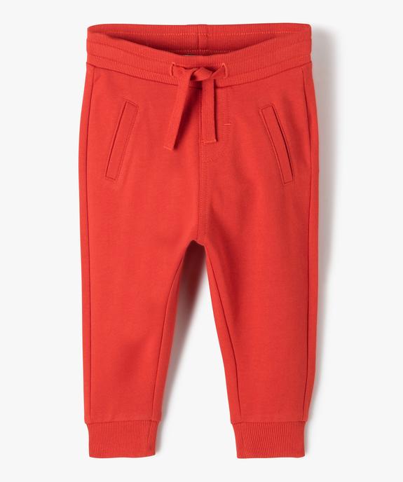 Pantalon de jogging avec ceinture bord-côte bébé garçon vue1 - GEMO 4G BEBE - GEMO
