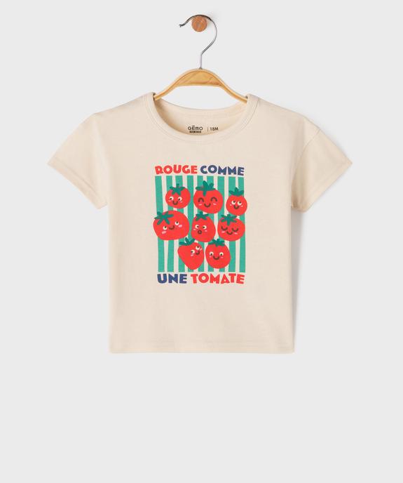 Tee-shirt manches courtes avec motifs tomates bébé garçon vue1 - GEMO 4G BEBE - GEMO