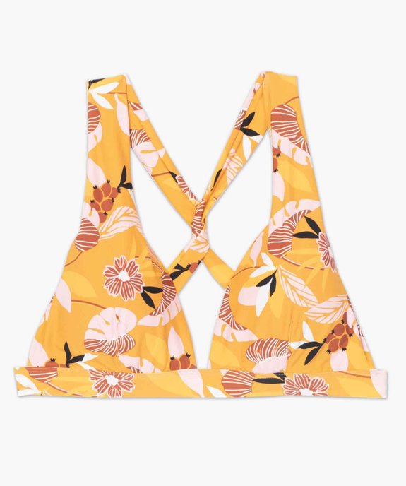 Haut de maillot de bain femme triangle à dos croisé vue4 - GEMO (PLAGE) - GEMO