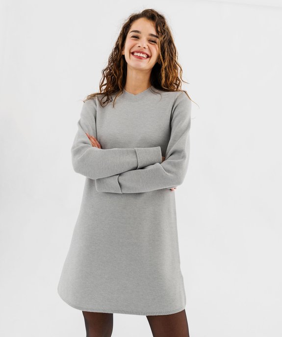 Robe pull coupe évasée femme vue1 - GEMO(FEMME PAP) - GEMO