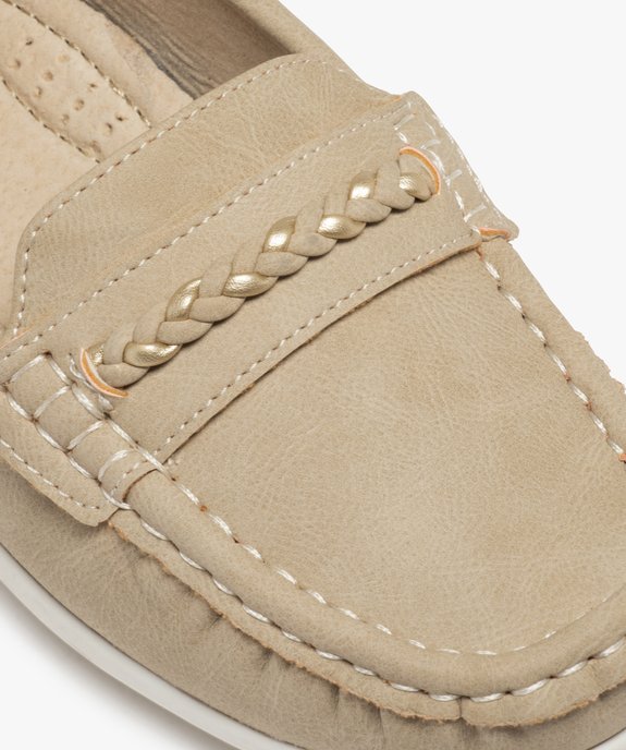 Mocassins femme unis à talon plat dessus souple vue6 - GEMO 4G FEMME - GEMO