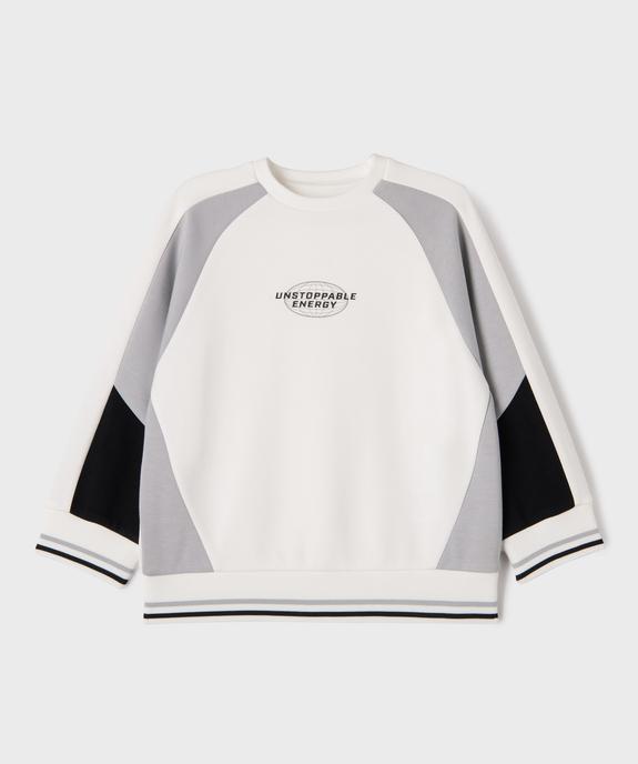 Sweat de sport tricolore garçon vue1 - GEMO (ENFANT) - GEMO