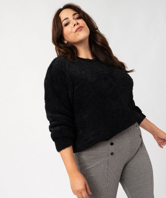 Pull loose en maille duveteuse femme vue1 - GEMO (G TAILLE) - GEMO