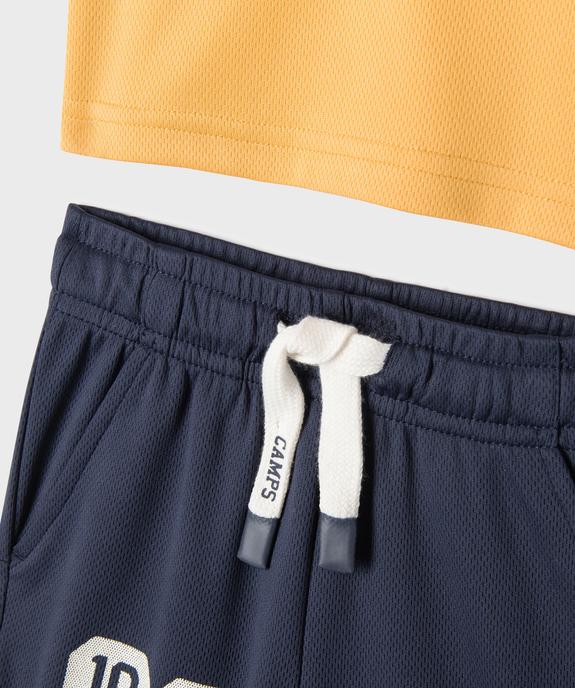 Ensemble de sport bébé garçon tee-shirt et short — Camps United vue3 - CAMPS - GEMO