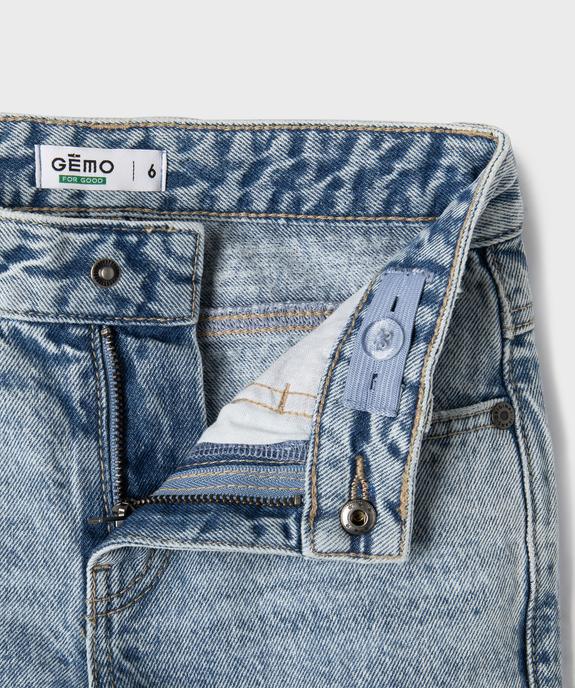 Jean regular en coton délavé garçon vue3 - GEMO 4G GARCON - GEMO