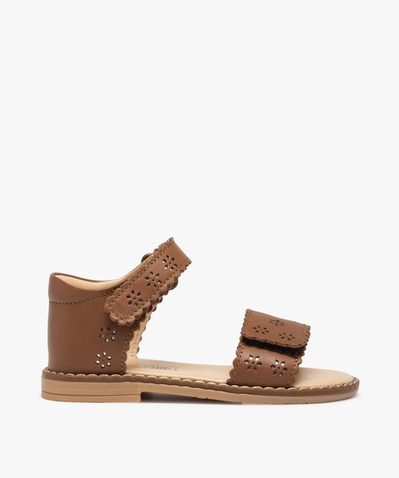 Sandales fille dessus cuir perforé à talon fermé – NA! vue1 - NA! - GEMO