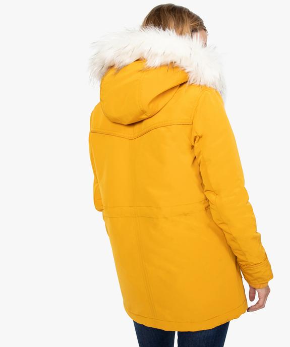 Manteau femme avec doublure chaude et capuche à bordure amovible vue3 - GEMO(FEMME PAP) - GEMO
