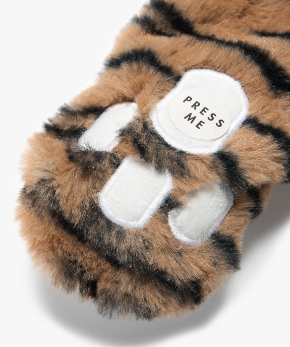 Bonnet garçon tigre en peluche avec oreilles mobiles vue2 - GEMO (ENFANT) - GEMO