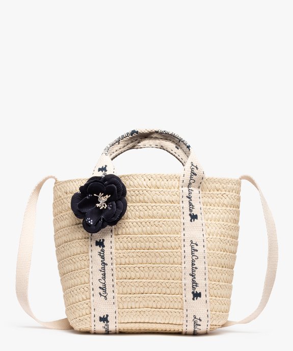 Sac en paille fille forme cabas avec bandoulière - LuluCastagnette vue1 - LULUCASTAGNETTE - GEMO