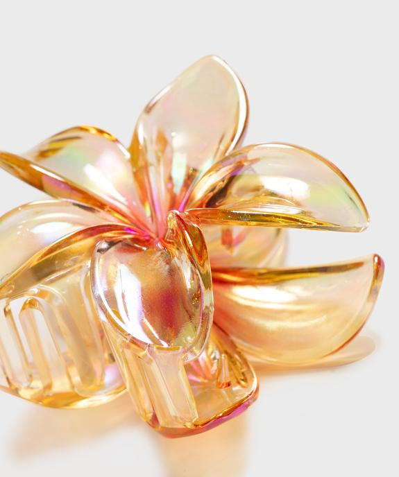 Pince crabe pour les cheveux translucide en forme de fleur femme vue2 - GEMO (ACCESS) - GEMO