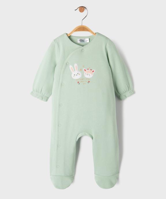 Pyjama en molleton gratté à ouverture devant bébé vue1 - GEMO 4G BEBE - GEMO