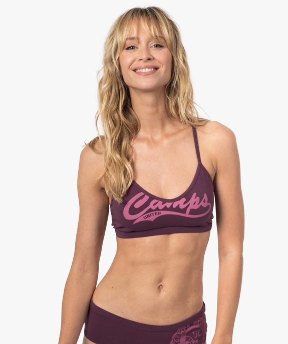 Brassière femme à fines bretelles - Camps United vue1 - CAMPS UNITED - GEMO