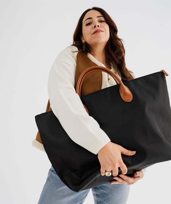 Sac cabas zippé grand format femme vue4 - GEMO (ACCESS) - GEMO