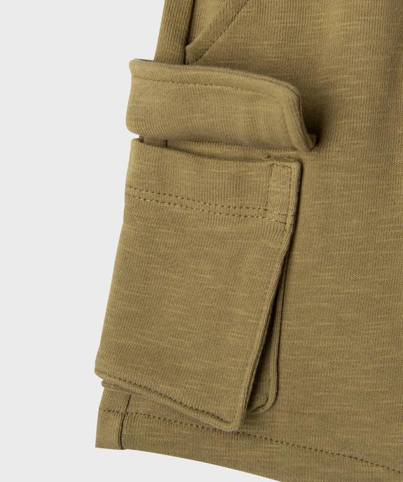 Short cargo en maille avec ceinture ajustable bébé garçon vue3 - GEMO(BEBE DEBT) - GEMO