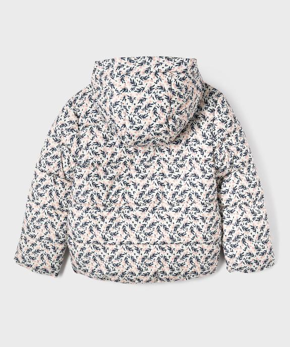 Blouson matelassé à capuche doublé polaire fille vue4 - GEMO 4G FILLE - GEMO