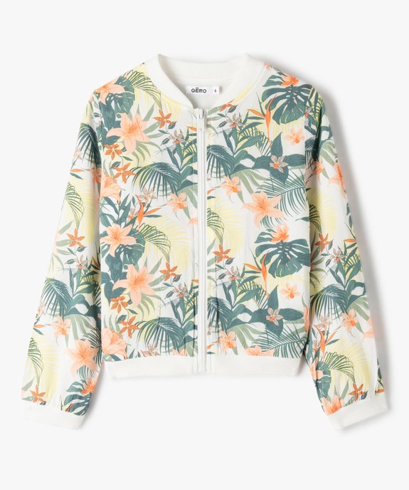 Blouson fille imprimé avec finitions bord-côte vue2 - GEMO (ENFANT) - GEMO