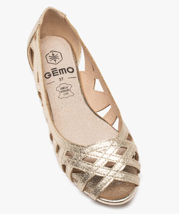Ballerines femme unies et ajourées avec bout ouvert vue6 - GEMO(URBAIN) - GEMO