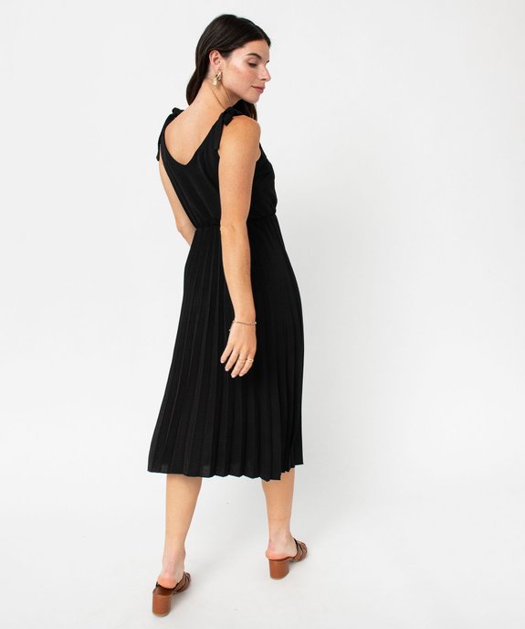 Robe trapèze courte à bretelles et plissée femme vue3 - GEMO(FEMME PAP) - GEMO