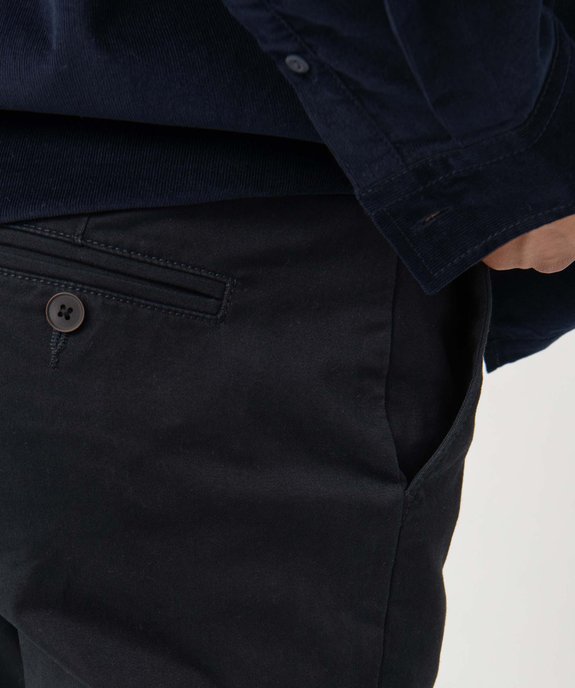 Pantalon chino en coton stretch coupe Slim homme vue2 - GEMO 4G HOMME - GEMO