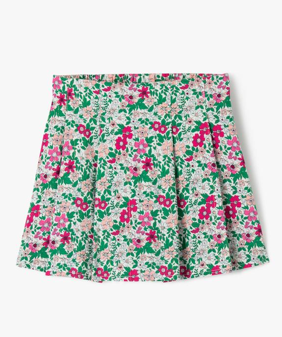 Jupe-short fleurie avec rayures pailletées fille - LuluCastagnette vue1 - LULUCASTAGNETTE - GEMO