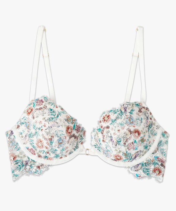 Soutien-gorge femme corbeille à bonnets fleuris vue4 - GEMO(HOMWR FEM) - GEMO
