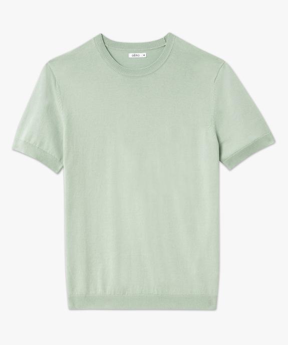 Pull à manches courtes en maille fine avec col rond homme vue4 - GEMO (HOMME) - GEMO