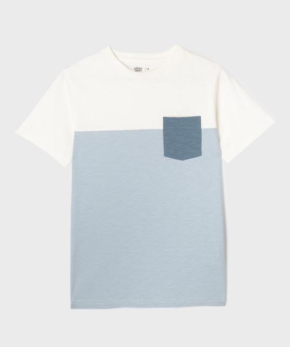 Tee-shirt manches courtes en jersey de coton flammé garçon vue1 - GEMO 4G GARCON - GEMO