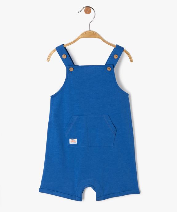 Salopette courte bébé garçon en jersey de coton vue1 - GEMO 4G BEBE - GEMO