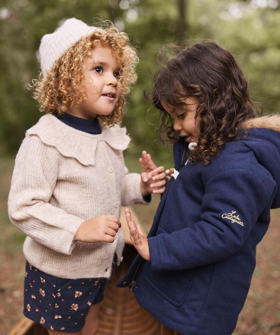 Gilet en maille fantaisie avec large col Claudine bébé fille - LuluCastagnette vue4 - LULUCASTAGNETTE - GEMO