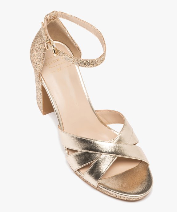 Sandales à talon haut brillantes femme vue5 - FOLLOW ME - GEMO