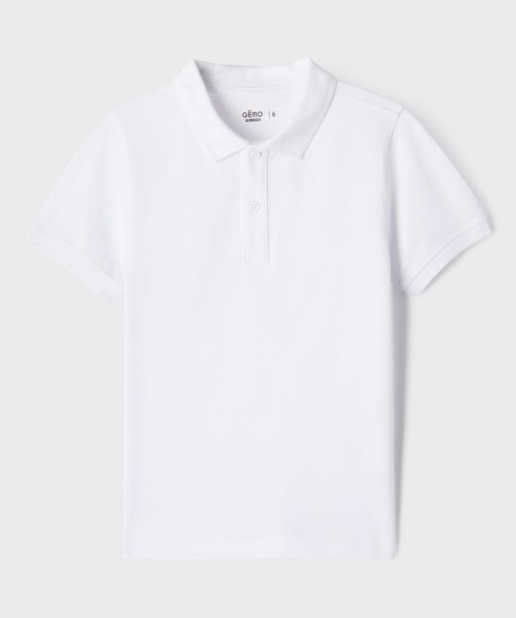 Polo à manches courtes uni garçon vue8 - GEMO (ENFANT) - GEMO