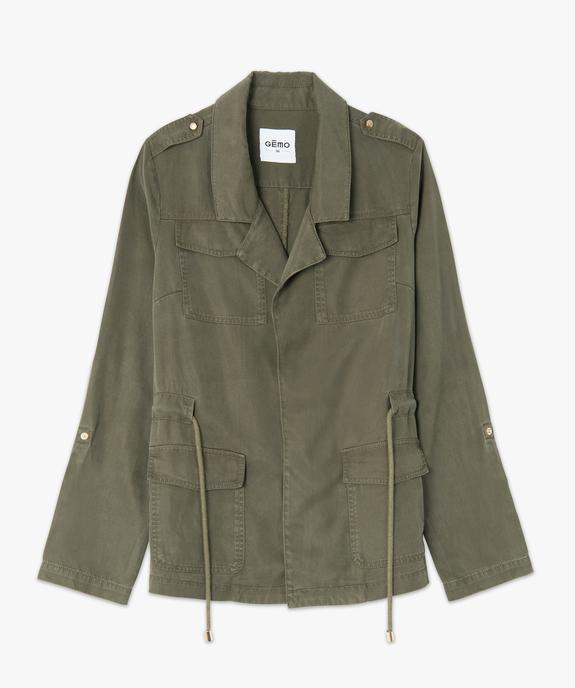 Veste femme saharienne 100% lyocell vue4 - GEMO(FEMME PAP) - GEMO