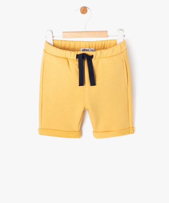 Bermuda en molleton bébé garçon - GEMO 4G BEBE Bermuda en molleton bébé garçon vue1 - GEMO 4G BEBE - GEMO