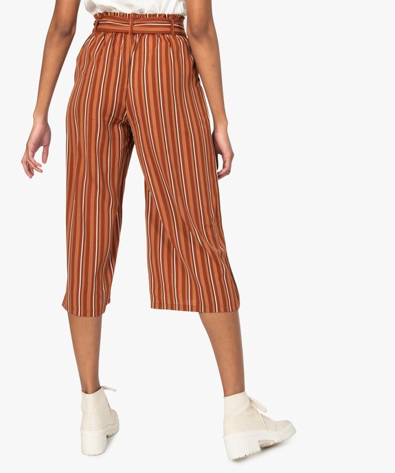 Pantacourt femme large et fluide vue3 - GEMO(FEMME PAP) - GEMO