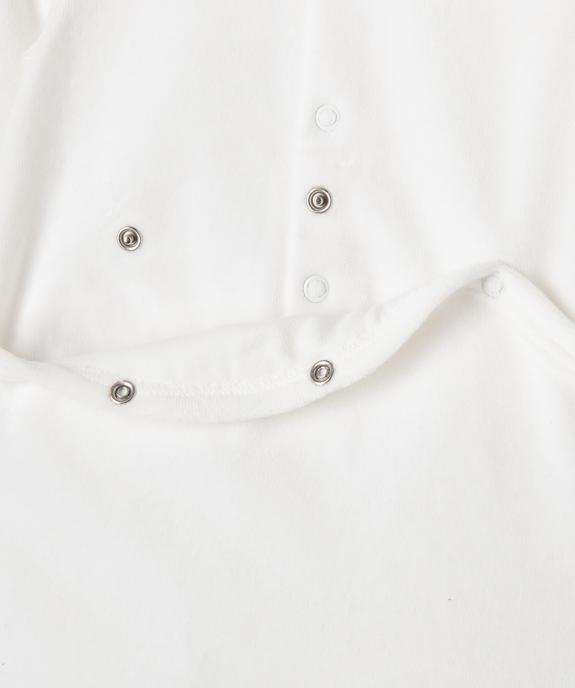 Pyjama en velours avec motif zèbre bébé vue3 - GEMO(BB COUCHE) - GEMO