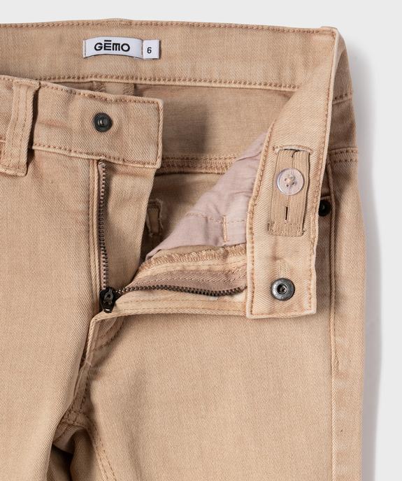 Pantalon slim 5 poches en coton extensible au coloris unique garçon vue2 - GEMO (ENFANT) - GEMO