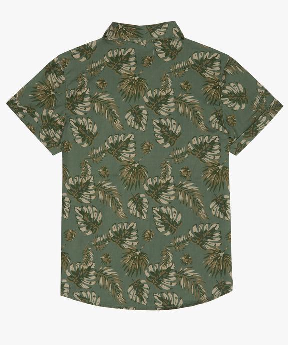 Chemise garçon à motifs tropicaux et manches courtes vue5 - GEMO (ENFANT) - GEMO