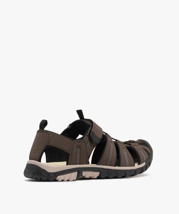 Sandales homme style randonnée à scratch et bout fermé vue4 - GEMO (CASUAL) - GEMO