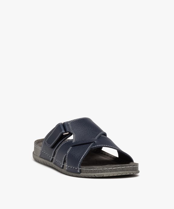 Mules confort multibrides croisées homme vue2 - GEMO (CASUAL) - GEMO