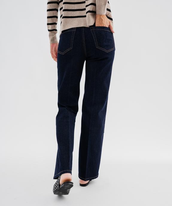 Jean flare en matière extensible femme vue3 - GEMO 4G FEMME - GEMO