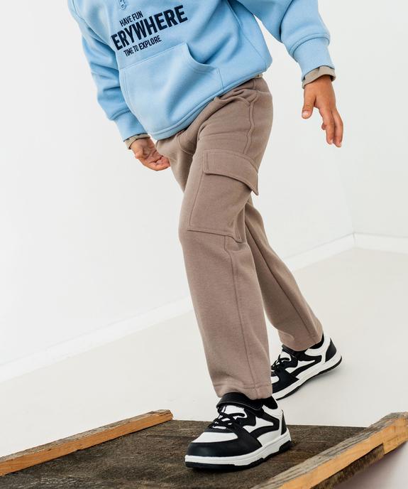Pantalon de jogging chaud avec poches à rabat garçon vue1 - GEMO (ENFANT) - GEMO