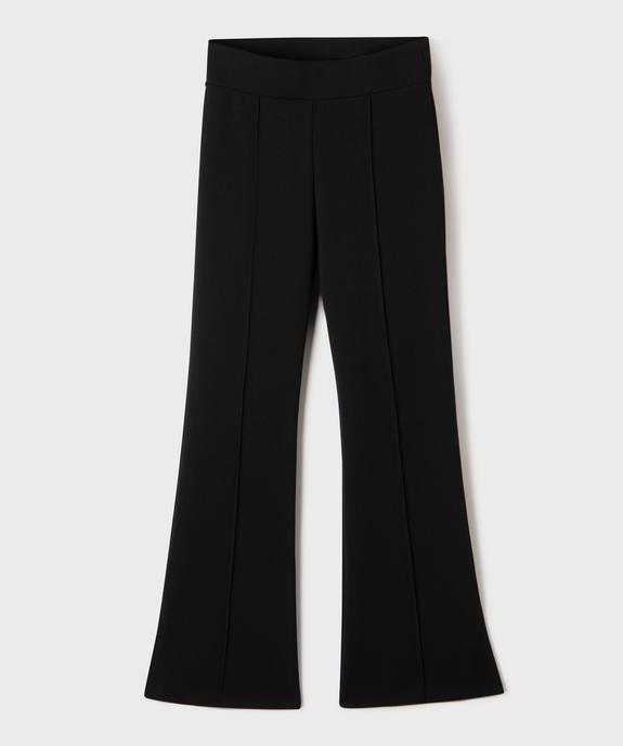 Pantalon flare extensible fendu et à taille élastique fille vue1 - GEMO (JUNIOR) - GEMO
