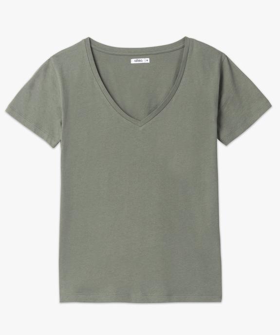 Tee-shirt femme avec large col V vue4 - GEMO(FEMME PAP) - GEMO
