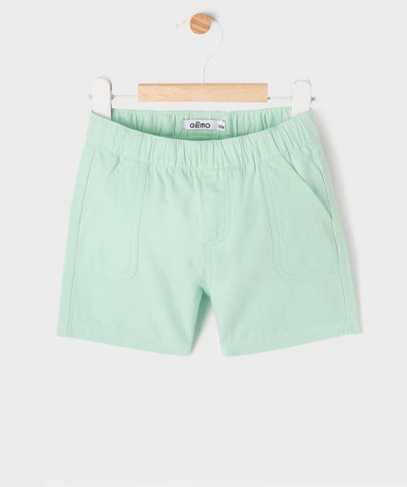 Bermuda en coton à taille élastiquée bébé garçon vue1 - GEMO 4G BEBE - GEMO