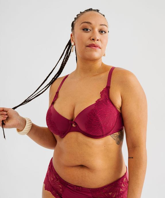 Soutien-gorge emboitant à armatures en dentelle femme grande taille vue1 - GEMO(HOMWR FEM) - GEMO