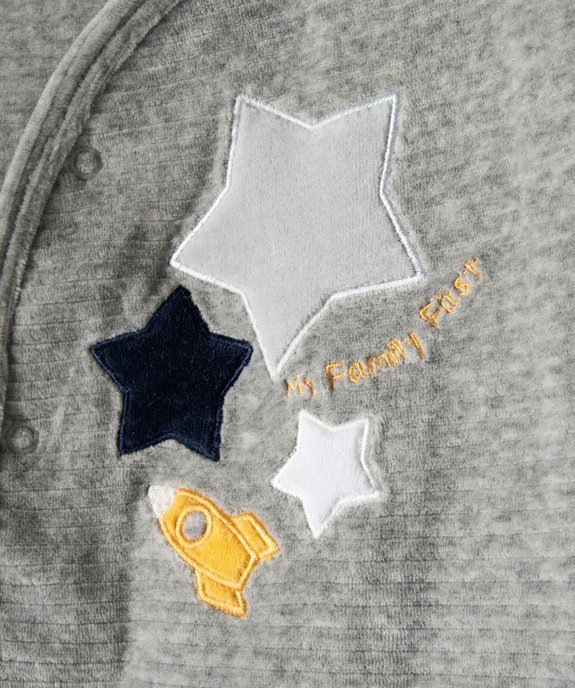Pyjama bébé garçon avec motifs étoiles et fusée vue2 - GEMO(BB COUCHE) - GEMO