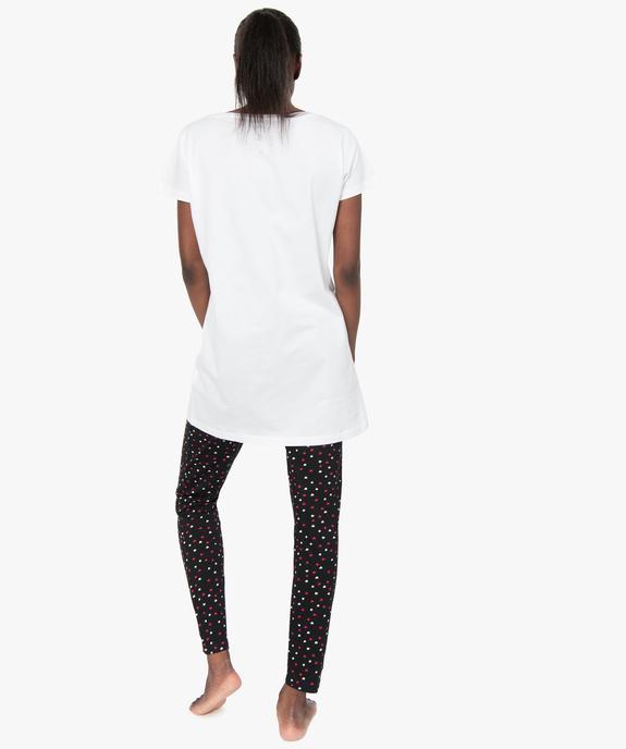 Pyjama femme avec motifs cœurs – Betty Boop vue3 - BETTY BOOP - GEMO