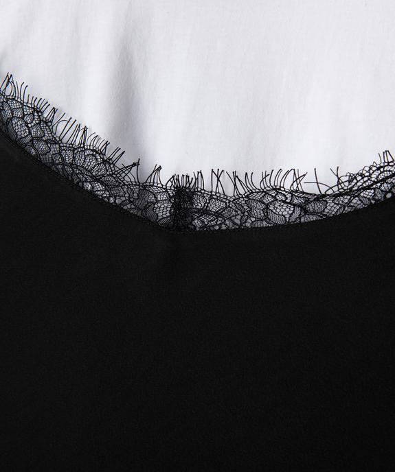 Robe courte bimatière ado fille vue2 - GEMO (JUNIOR) - GEMO